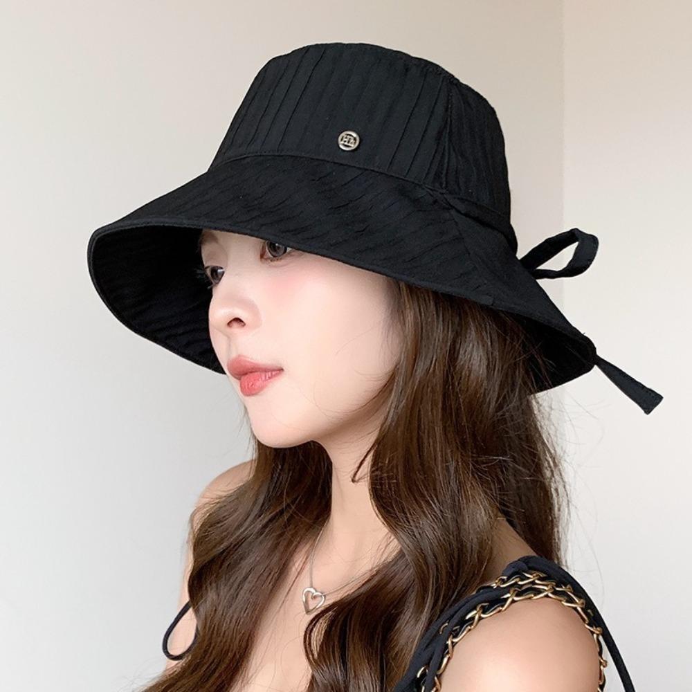 Anti-UV Bucket Hat Anti-Sun Beach Hat New Sunscreen Hat Summer чёрный
