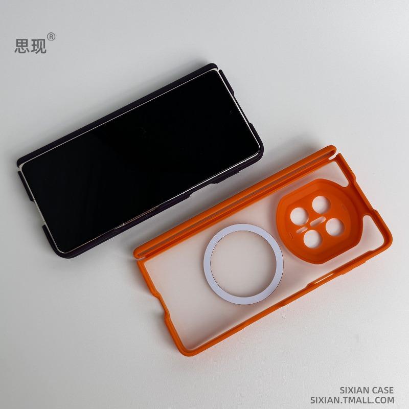For Huawei Mate X7 Case Magnetic For MagSafe Acrylic Matte Transparent Skin Feel Cover Equipped Central Hinge Protection Shell