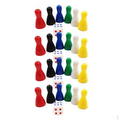 24Pcs 25 Replacement Plastic Game Pieces Chessman and Toys