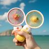 Summer Mini Fan Portable Handheld Fan Cartoon Cute Student Desktop USB Charging Fruit Multiple Styles and Colors Fan