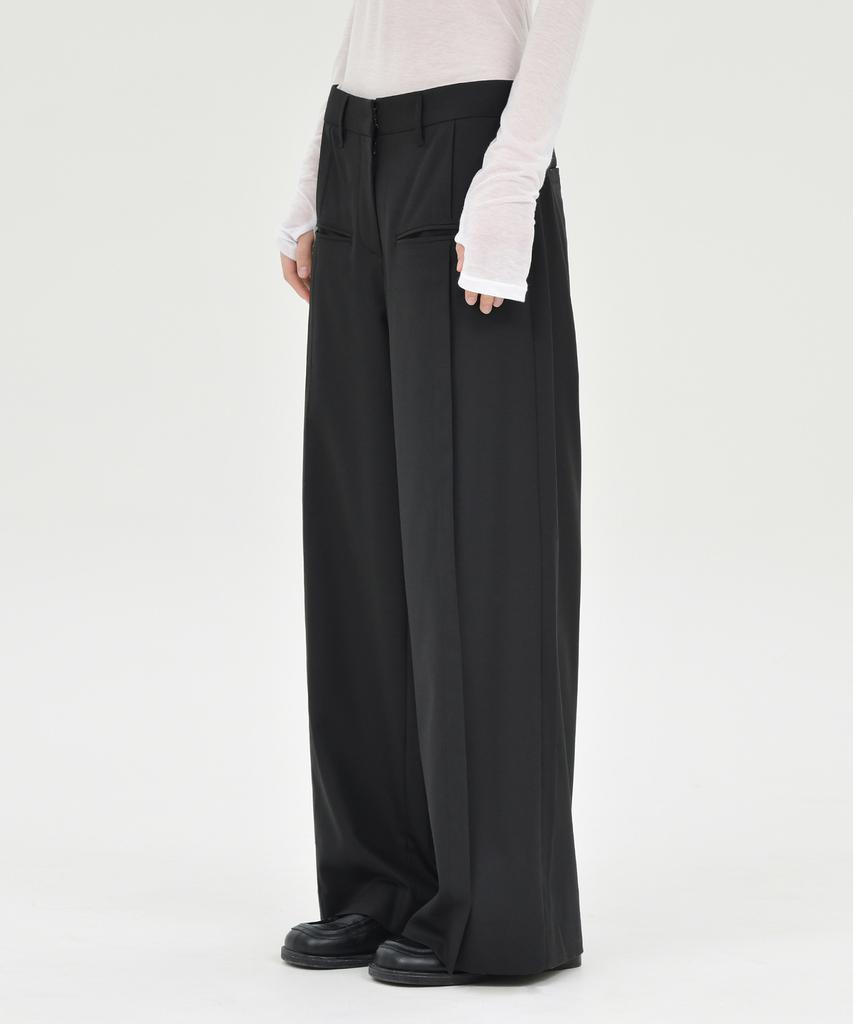 Beulaunyadeu W Wool Wide Pants, Black