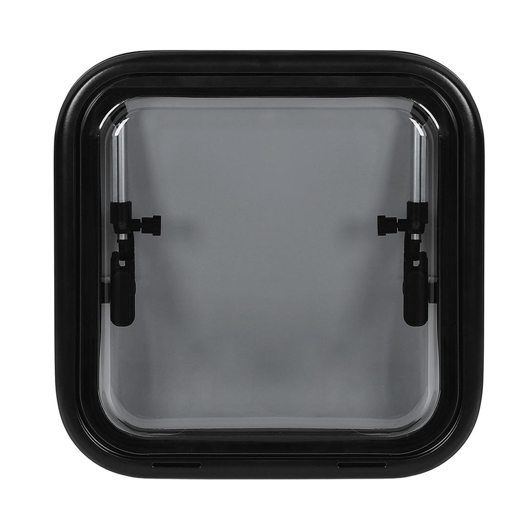 14.6x14.4in RV Exit Window Rounded Double Layered UV Resistant Push Out Window with Sunshade Curtain Mesh Screen for RV