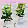 Artificial Rose Flower Flowerpot Green Plant For Wedding Party Prop Decoration