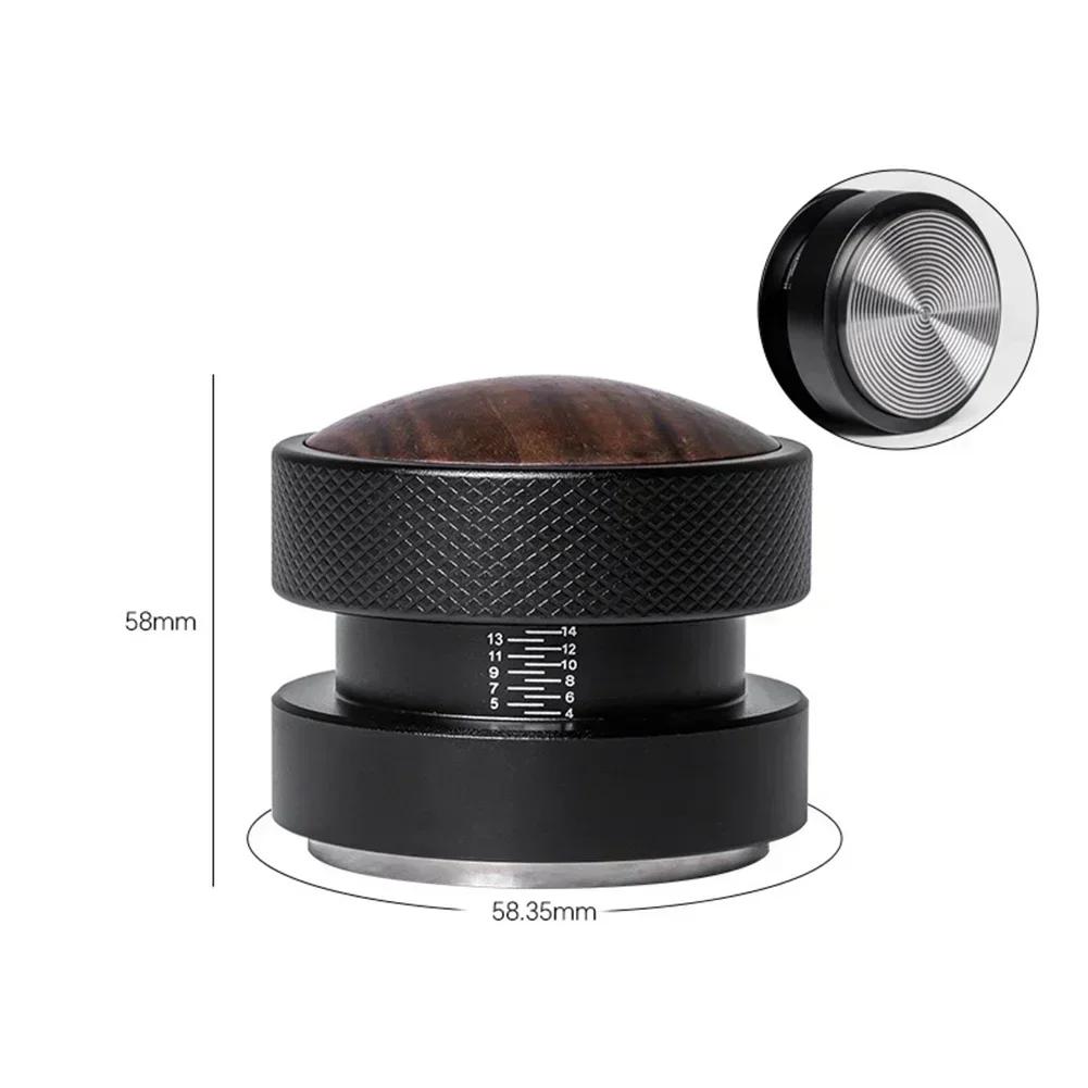 51mm 53mm 58mm Espresso Coffee Tamper Stainless Steel Flat Base Balanced Fixed Force Coffee Tamper Coffee Grinder Accessory