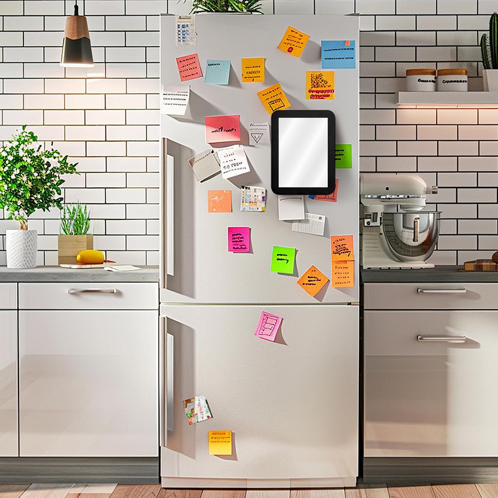 2 Pcs Magnetic Locker Mirror 5 X 7 Inches Black Small Rectangular Real Glass Mirrors Organizer For School Locker Bathroom Househ