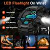 New Military Outdoor Smart Watch Men Compass Heart Rate BT Call LED Flashlight IP68 Waterproof Smartwatches For IOS Android