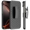 For iPhone Air Case PC + TPU Sliding Screen Cover Kickstand Phone Shell with Clip