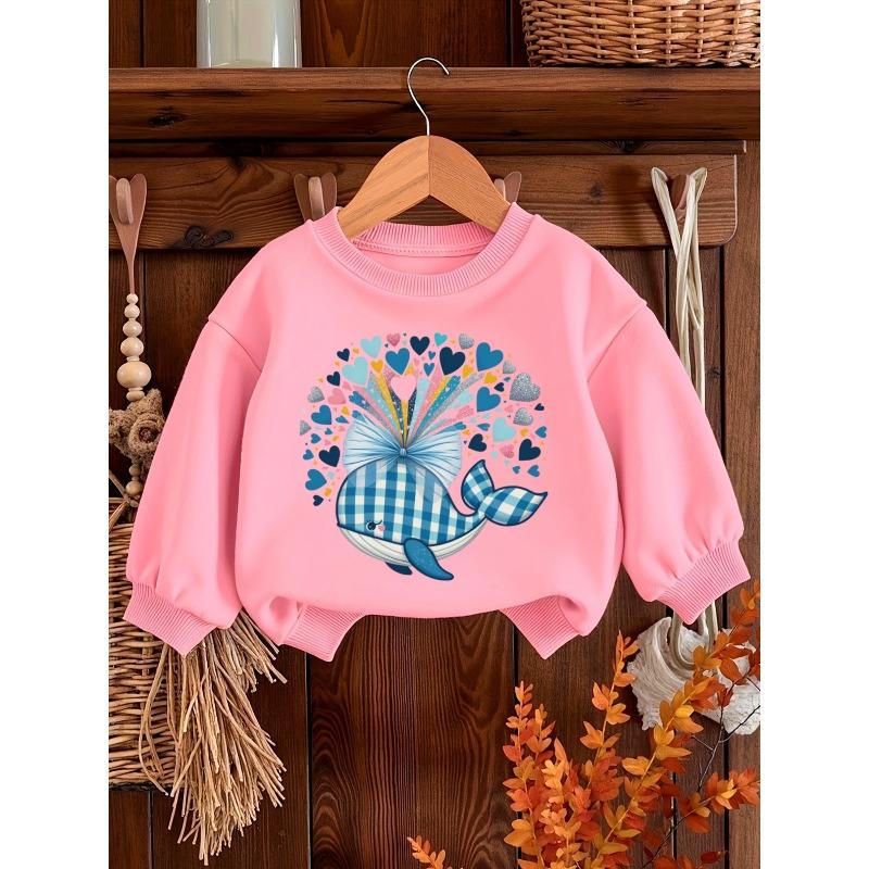 European Sizes A Brightly Colored Print Pattern, a Comfortable And Skin-Friendly Round-Neck Sweatshirt for Baby Kids, Perfect for Everyday Wear