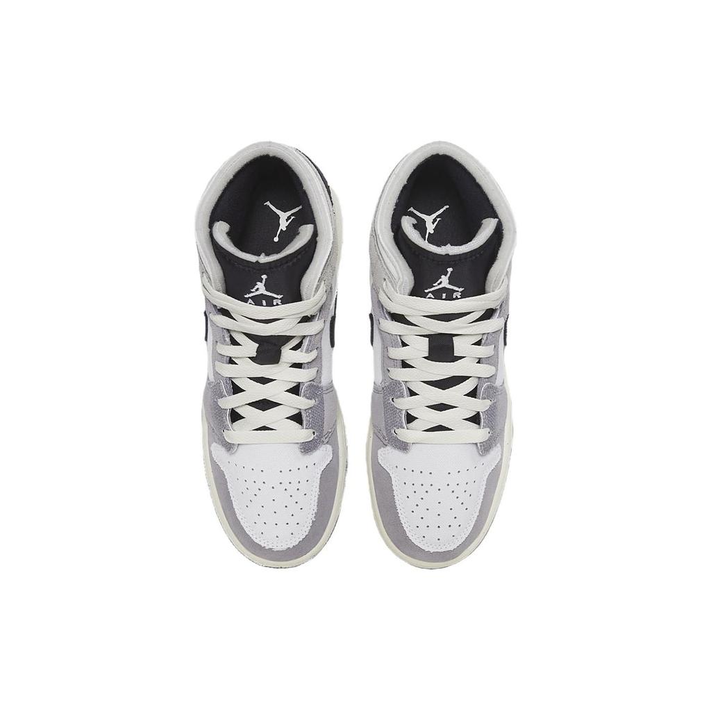 Air Jordan 1 Mid SE Craft GS Inside Out - Cement Grey Sneakers Dziecięce Czarne Białe Tech-Grey FD9091-002