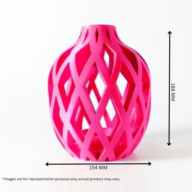 The Oyster Vase  - Elegant 3D Printed Decor Eco-Friendly PLA, Perfect for Modern Interiors (Heather Pink)