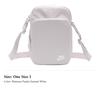 Nike Heritage Nylon With Polyester Crossbody Bag, Shoulder Bag Regular Unisex Platinum Purple & Peak White DB0456-019