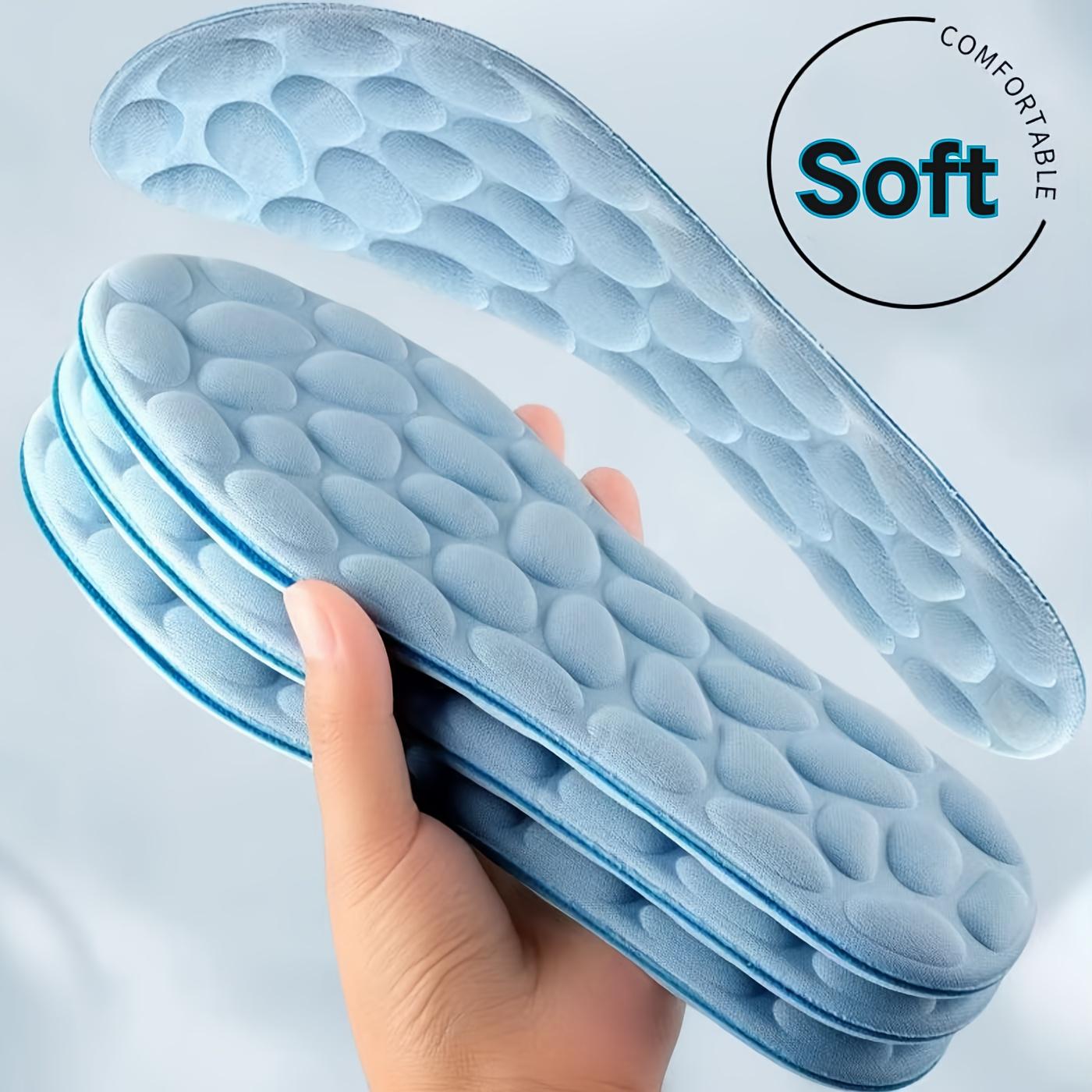 

1 пара удобных стелек в форме камня, дышащие стельки, спортивные стельки для бега EU45-46 озеро синий