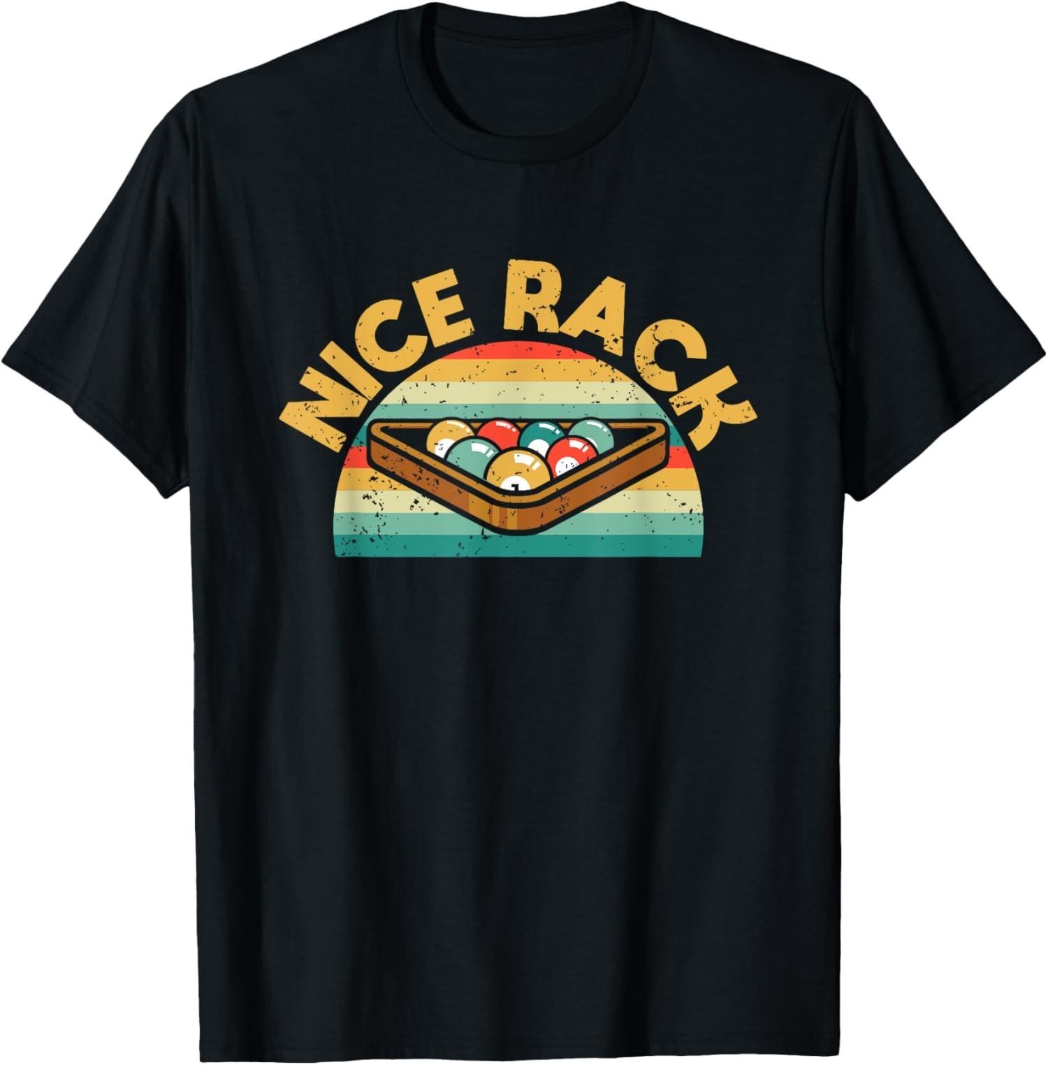 Nice Rack Funny Billiards Player Vintage Pool Balls Unisex T-Shirt XXL