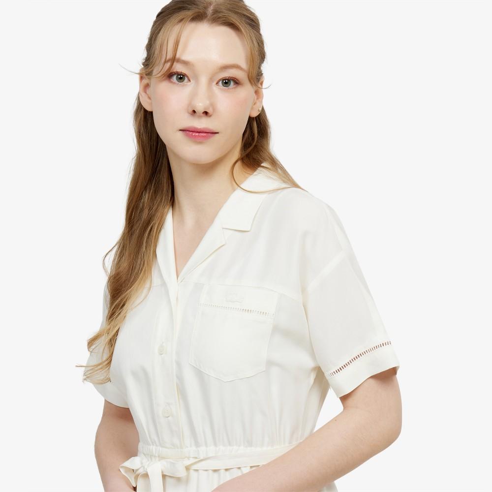 [Lacoste] Women's Openwork Detail Shirt Dress EF236E-56GS7G