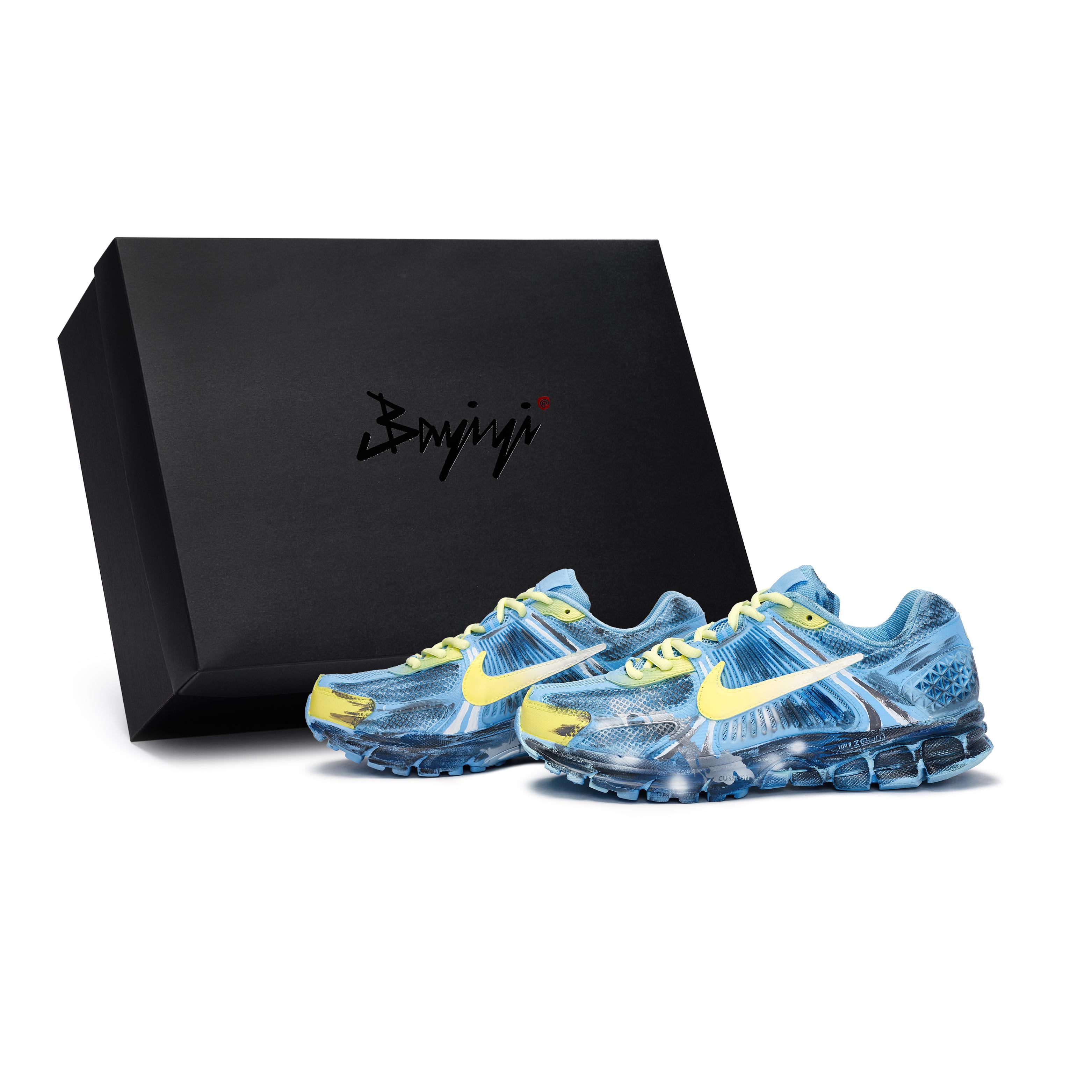 

Nike Zoom Vomero 5 Slip Resistant Abrasion Resistant Low top Running Shoes Men s Blue Yellow Gray Silver HF5493-400(Team80-S-BOX) 41