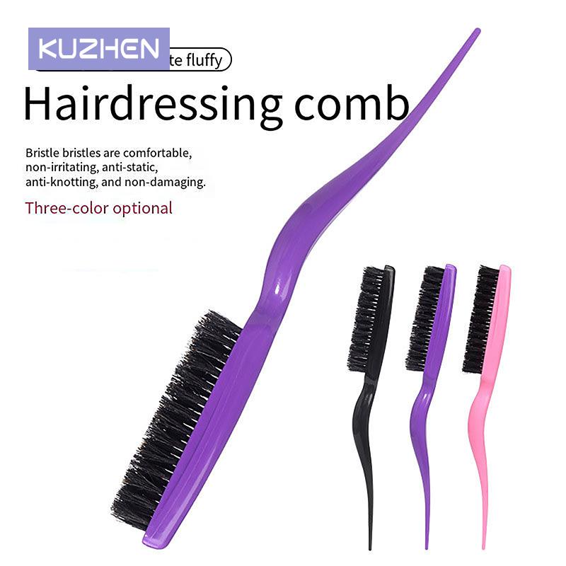 1 Pcs Professional Hairbrush Comb Comb Back Comb Hairbrush Fine Line Styling Tool Wholesale hard hair brush barber accessories