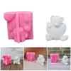 Crochet Heart Bear Silicone Molds for Candle Soap Chocolate Candy Cake Fondant Decoration Cement Gypsum Silicone Molds
