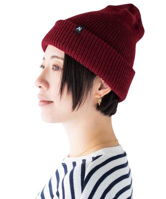 Nakota Washable Merino Wool Knit Made In Warm and One Size Fits Wine and Winter Cap, Japan, Unisex, Thick, All, Red, Spring, Autumn,