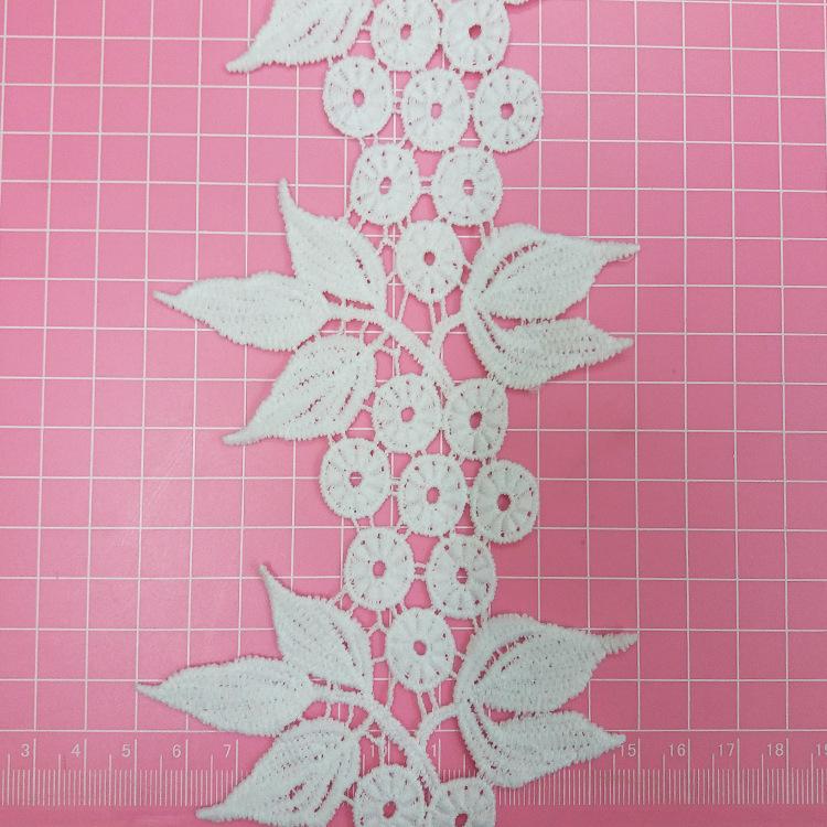 Водорастворимое кружево для вышивки Молочный шелк Ажурное кружево Вышивка штрих-кодом Кружево для подкладки одежды Легкая роскошь 1236