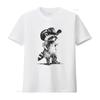 Racoon Cowboy Funny Meme T Shirt Unique Design for Western Fashion Lovers Vintage Washed Streetwear Fashion Stretched Homme