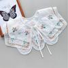 New Chinese Style Stand Lapel False Collar Women Embroidery Faux Half Shirt Blouse Fake Collars Sweater Shirt Detachable Collars