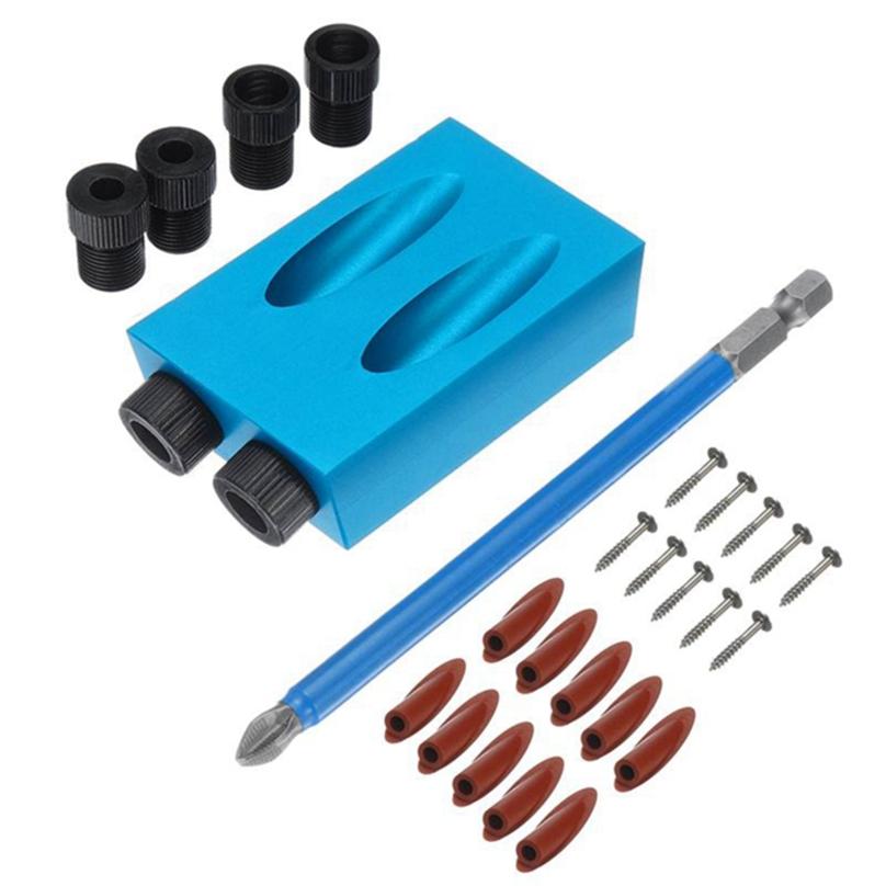 Creative Practical Aluminum Alloy Drill Bit Oblique Hole Locator DIY Durable Drill Guide Set