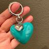 Elegant Big Heart Key Chain Crafted with Resin and Alloy Multifuntional Addition to Fashion Ensembles for Any Occasion