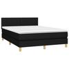 Boxspringbett mit Matratze Schwarz 140 x 190 cm Stoff