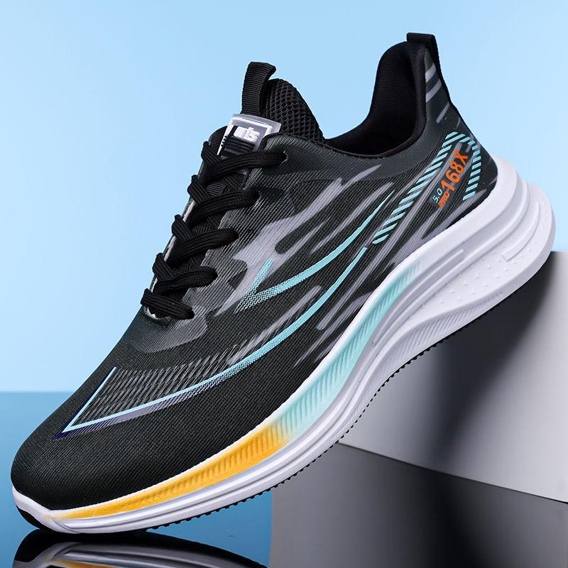Men's shoes, new summer breathable thin running shoes, shock-absorbing running shoes, men's summer sports shoes