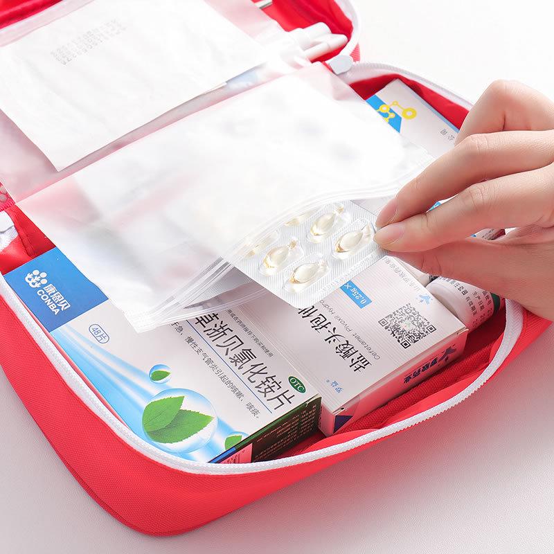 Portable Outdoor Emergency First Aid Kit: Large Epidemic Prevention Organizer and Storage Bag
