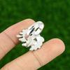 Gift For Women Statement Adjustable Ring 925 Silver Natural Rainbow Moonstone