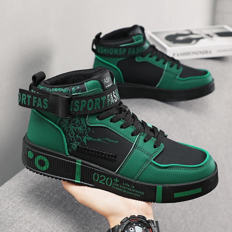 2024 New Men's Sneakers Fashion High Top Casual Shoes Men Women Running Shoes Lace Up Platform Shoes Men Tenis Masculino