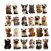 Cat 24 Days Christmas Countdown Calendar with 24 Cat Figurines Christmas Advent Calendar Gift for Cat Owners 24 Cat Figurines