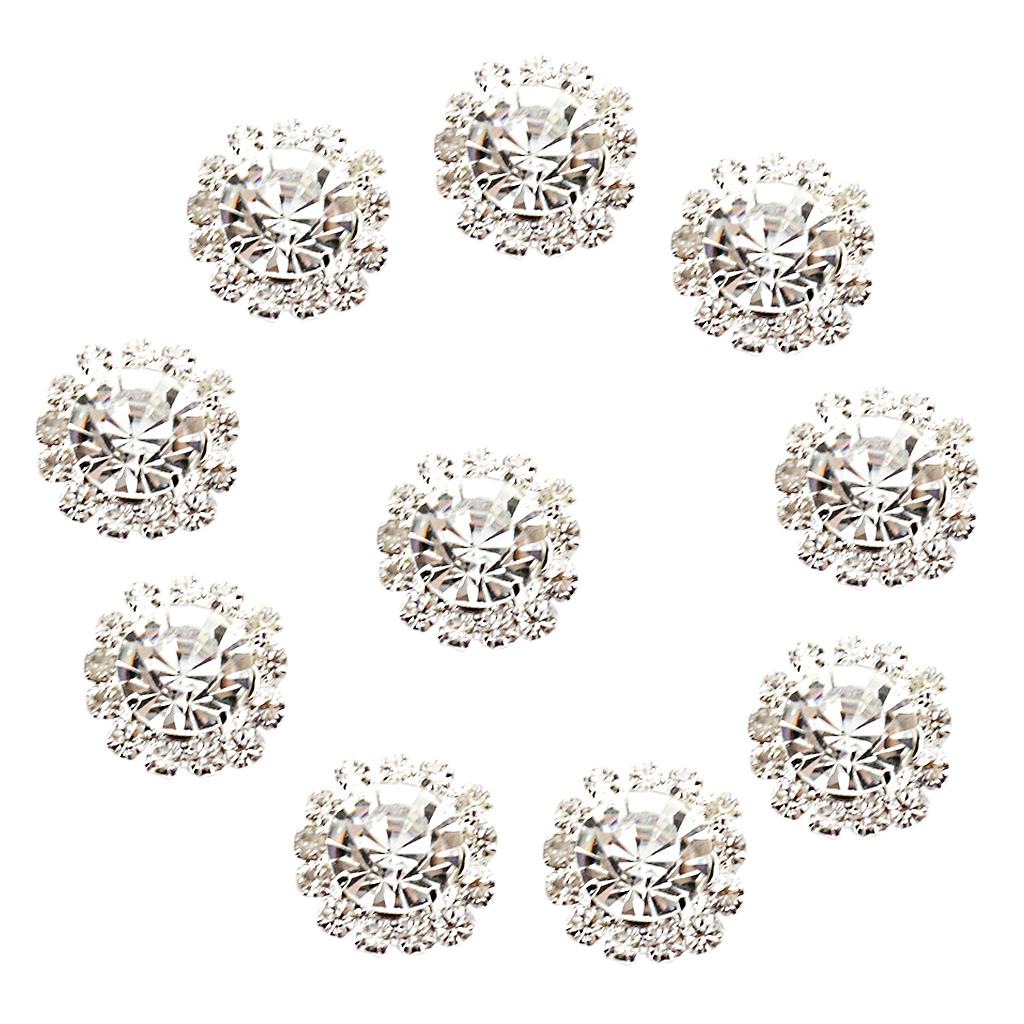 Rhinestone Button Diamond Shape Crystal Pearl Buttons Decorative Alloy Buttons for Bags and Garments