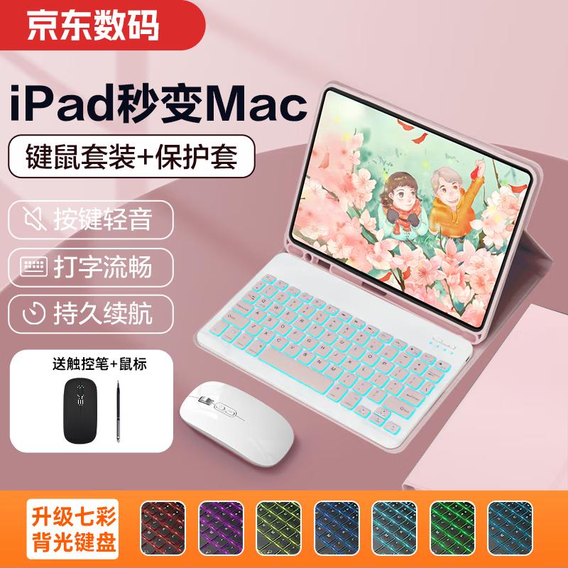 SuoYing iPad Bluetooth Keyboard Case with Mouse and Stylus Set