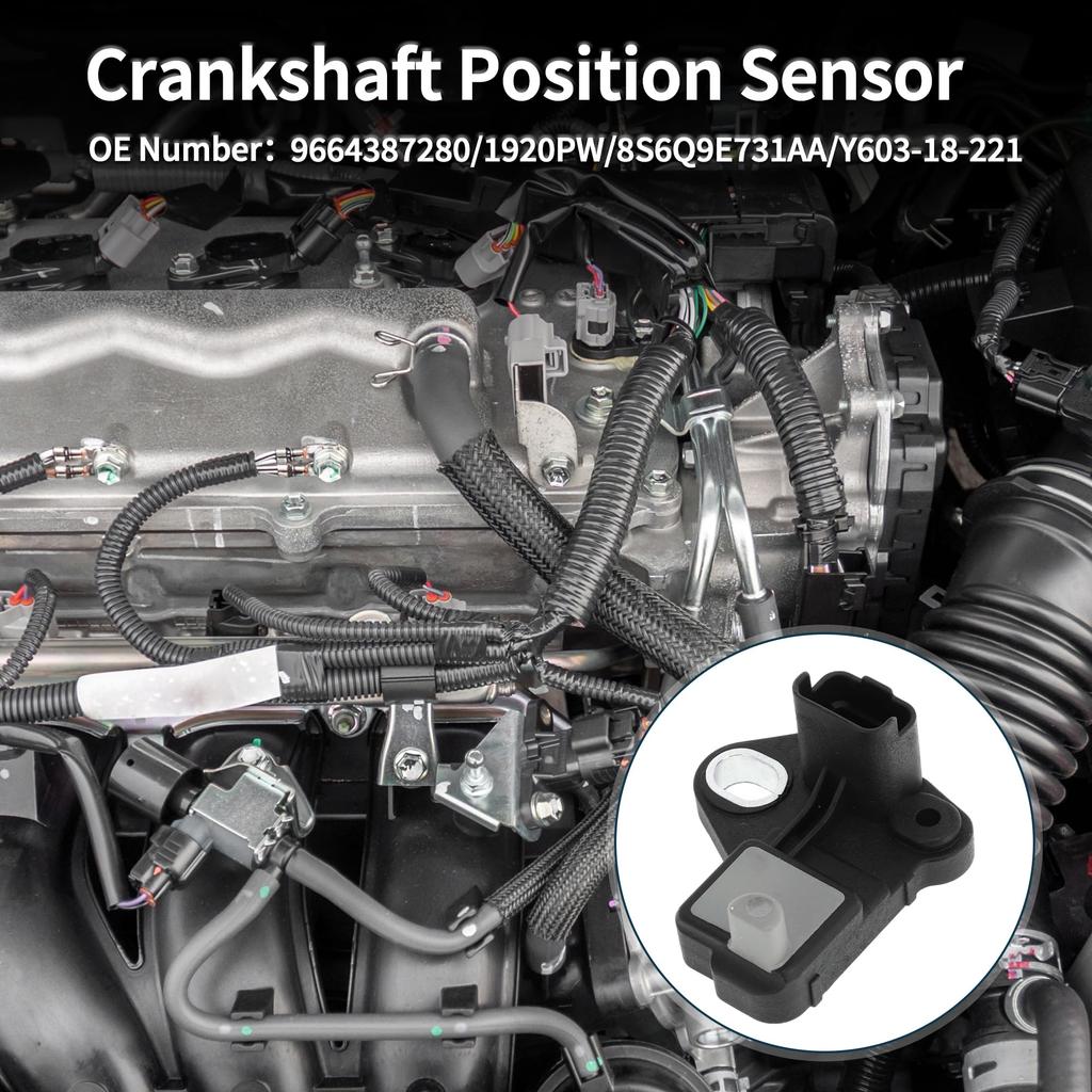 3PINS 9664387280 Crankshaft Camshaft Position Pulse Sensor For Citroen Peugeot 3008 307 308 4007 4008 407 5008 ADB117207 Crankshaft Position 5