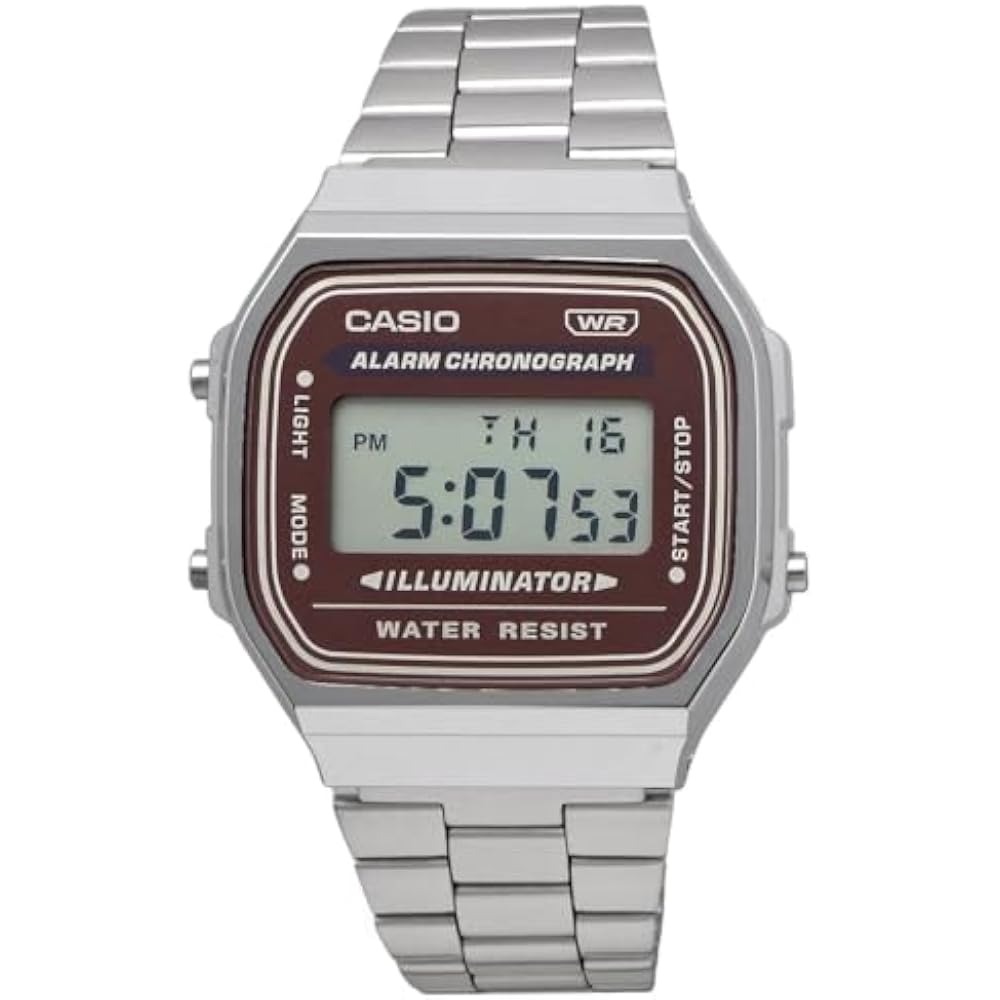 [Casio] CASIO Digital Watch Vintage Series A168WA-5AY Men's, Women's, Kids' Silver x Brown Intern...