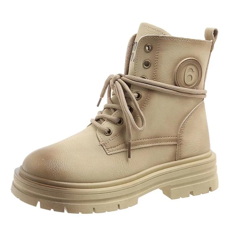 Модные женские сапоги SyfIyno осень-зима ретро-мода на платформе — фото 4