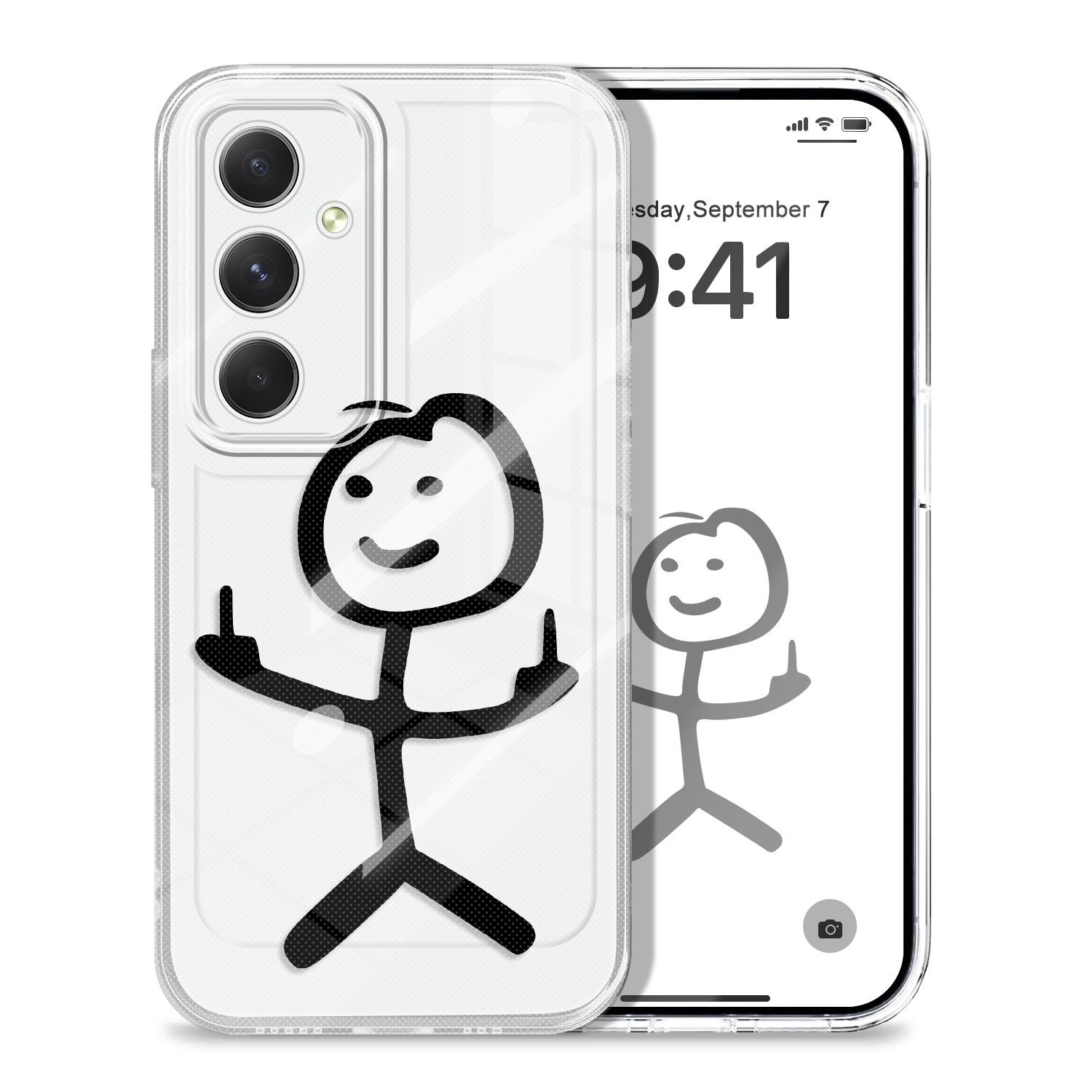 

Simple Line Figure Transparent Phone Case For Samsung Galaxy A73 A72 A54 A53 A52 A34 A33 A24 A23 A14 A13 A12 A04S A03 TPU Cover Samsung A14 4G(5G)