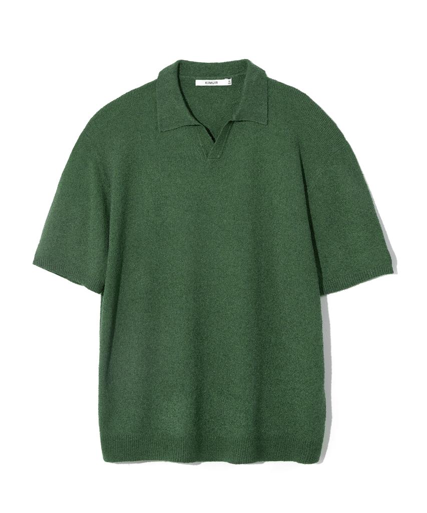 KIIMUIR Soft Boucle Open Collar Knit_5 Color