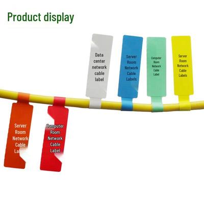 Waterproof Writable Fiber Optic Cable Label - Tear & Temperature-Resistant, Self-Adhesive PVC