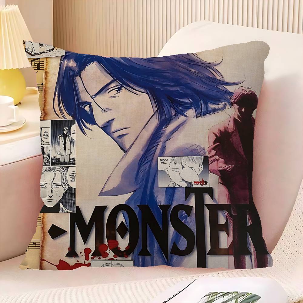 N-Naoki Urasawa S Monster Cushion Cover Inches Farmhouse Decor Home Throw Pillow Covers For Couch Decorations