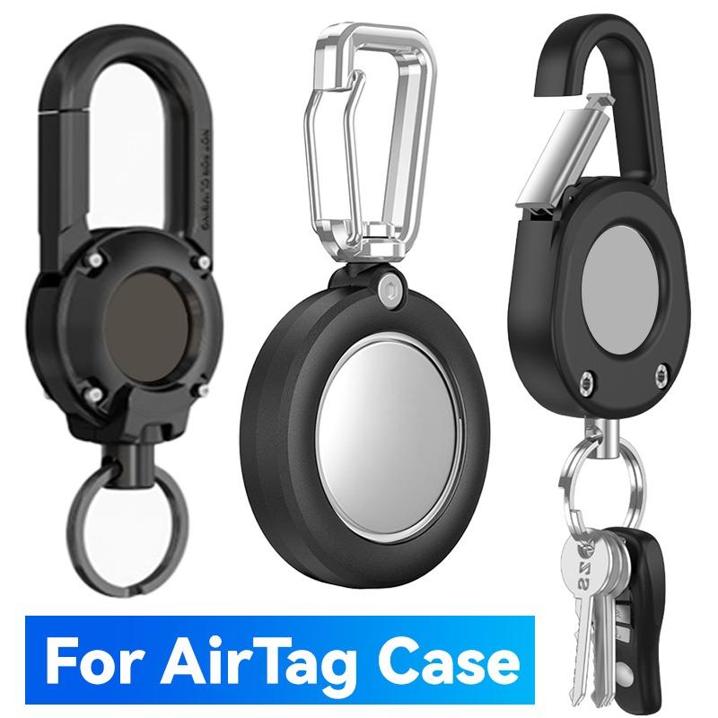 Carabiner Keychain Holder for For Apple Airtag Bluetooth Tracker Protective for Keys Bag Dog Collar Luggage Anti-Lost Clip Case