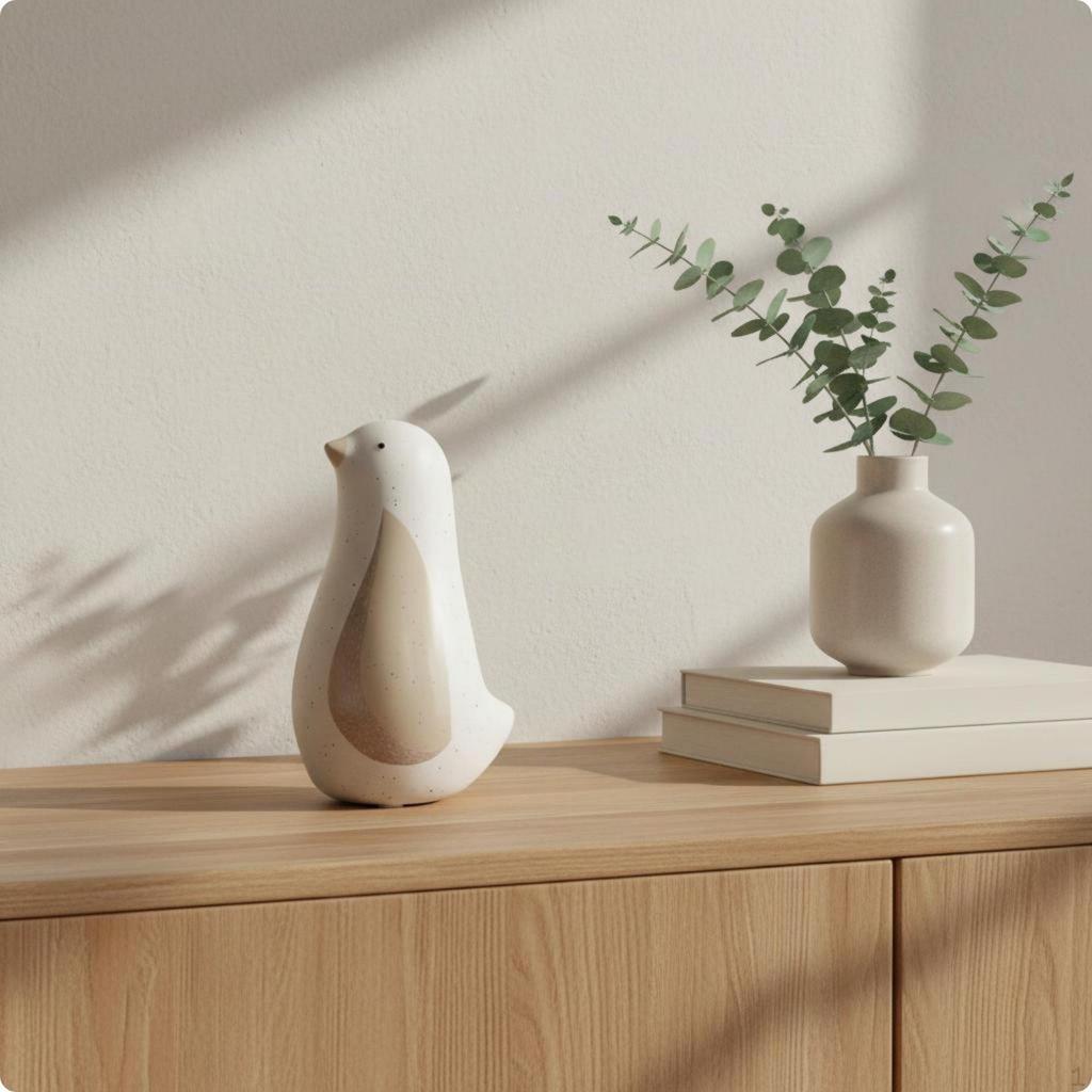 Ceramic Bird Figurine Nordic Ornament Desktop Decoration Home Decor for Desk, Room,
