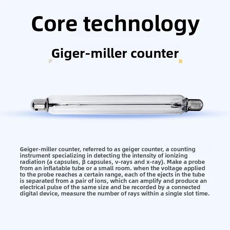 Portable Geiger Counter Nuclear Radiation Detector - X/Gamma/Beta Ray Tri-Field Dosimeter TFT Display Home & Industrial Use