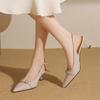 Fashion New Summer Sandals Cover Toe Sandals for Women Patent Leather Pointed Toe Sandals Fashion Ladies Office Women Shoes High Heels