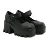 Fashion High Heels Mary Jane Women's Shoes 2025 New Square Head Small Height Increase Small Leather Shoes Muffin Sole Thick Heel Shoes