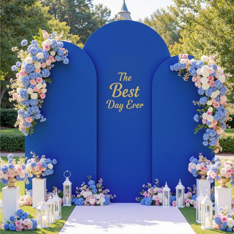 

3pcs/set Wedding Arch Cover Double Sided Spandex Fitted Fabric Arch Backdrop for Birthday Party Wedding Arch Decoration 3pcs (4FT 5FT 6FT)