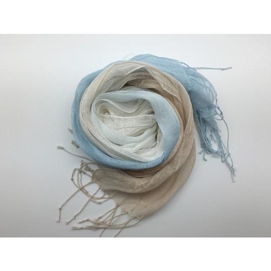 Summer Japanese Literary Linen Scarf Hanging Dye Gradual Change Color Scarf Women Air Conditioner Shawl Sunscreen Silk Scarf