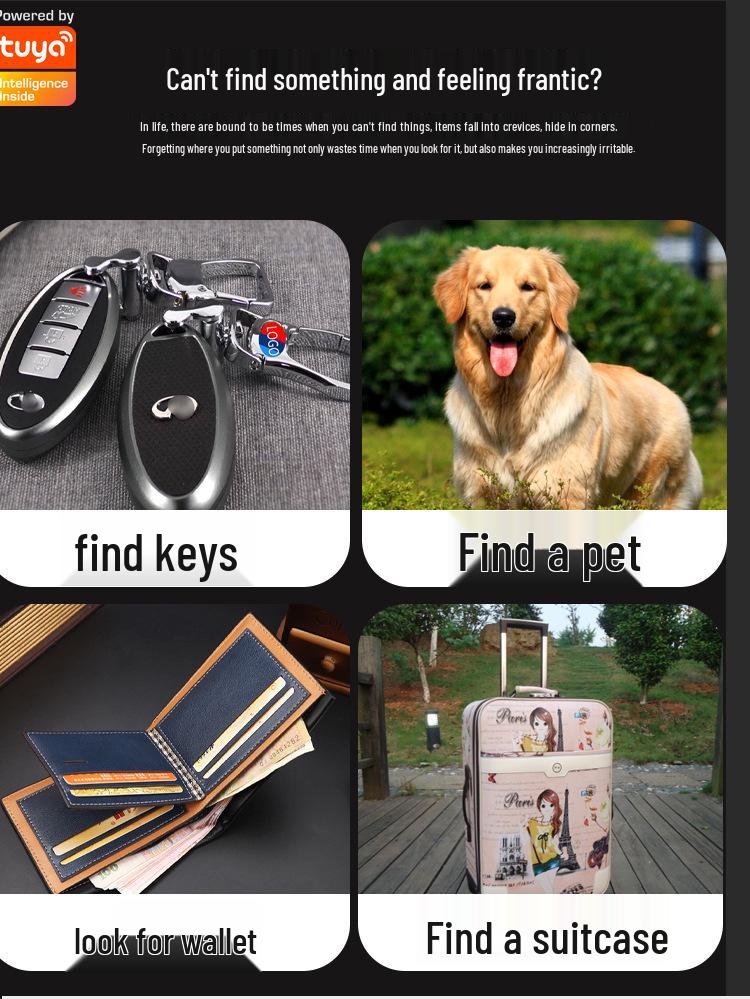 Graffiti Tuya Bluetooth 5.0 Smart Anti-Loss Two-Way Item Finder